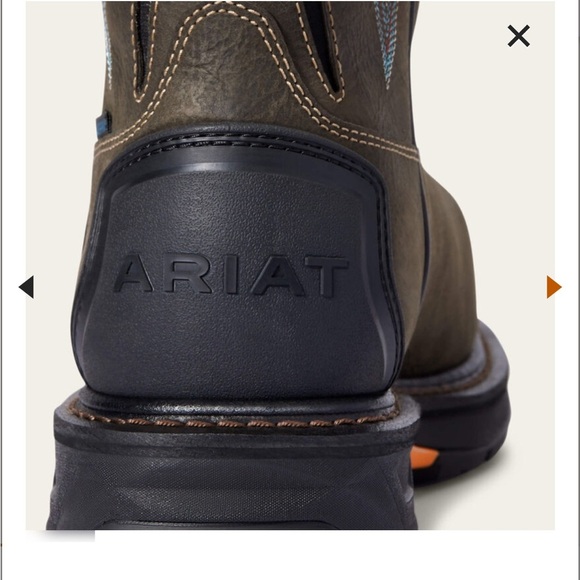 Ariat men’s work hog XT tumbleweed H2O carbon toe work boot 15 D iron coffee - Picture 7 of 10